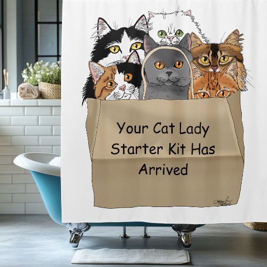 Cat Lady Starter Kit Duschvorhang