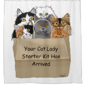 Cat Lady Starter Kit Duschvorhang (Vorderseite)