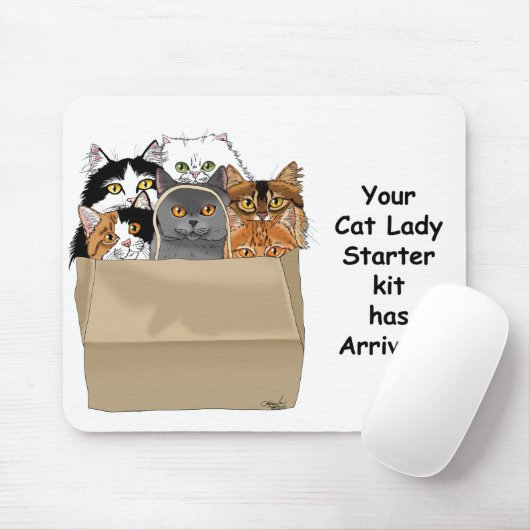 Cat Lady Starter Kit Mousepad (Mit Mouse)