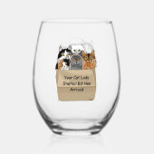 Cat Lady Starter Kit Weinglas Ohne Stiel (Vorderseite)