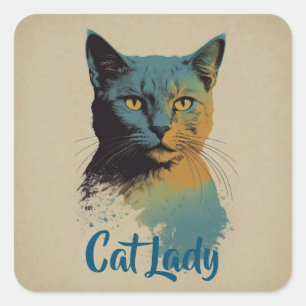 Cat Lady Sticker