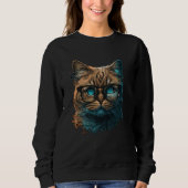Cat Lady Sweatshirt mit Niedlichem Katzendesign (Vorderseite)