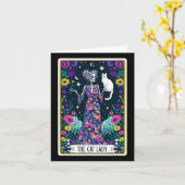 Cat Lady Tarot Card Skeleton Mütter Day Cat L Karte (Gelbe Blume)