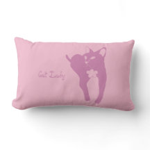 Cat Lady Throw Pillow