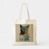 Cat Lady Tote Bag Tragetasche (Rückseite)
