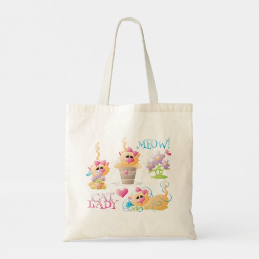 Cat Lady Tragetasche (Rückseite)