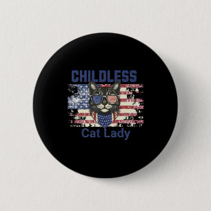 Cat Lady Votes for Women Button