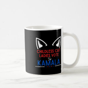 Cat Lady Voting Kamala Harris Mama Abstimmung Blau Kaffeetasse