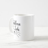 Cat Lady wählt Kamala Harris Usa 2024 Kaffeetasse (Vorderseite Links)