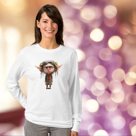 Cat Lady Weihnachtself Frauen T-Shirt