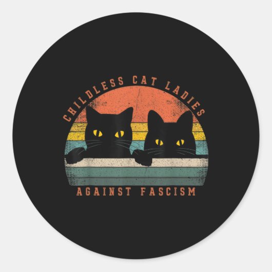 Cat Ladys 2 Runder Aufkleber (Vorderseite)