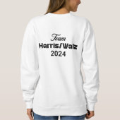 Cat Ladys Abstimmung auch! Harris Walz 2024 Sweatshirt (Rückseite)
