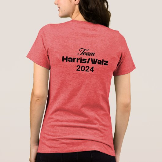 Cat Ladys Abstimmung auch! Harris Walz 2024 Tri-Blend Shirt (Rückseite)