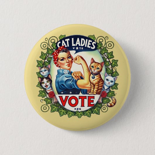 Cat Ladys Abstimmung Button (Vorderseite)