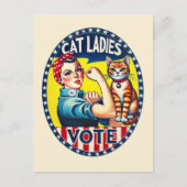 Cat Ladys Abstimmung Postkarte (Vorderseite)