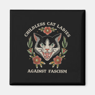 Cat Ladys Against Faschism Blume Magnet