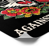 Cat Ladys Against Faschism Funny Cat Feminist Femi Poster (Ecke)