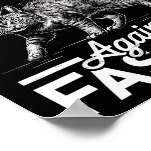 Cat Ladys Against Faschism Proud Feminist Poster (Ecke)