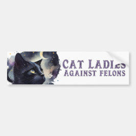 Cat Ladys Anti Trump Autoaufkleber