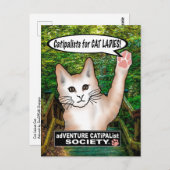 Cat Ladys Cat Postcard Postkarte (Vorne/Hinten)