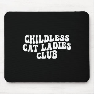 Cat Ladys Club Groovy Kinderlose Katze Lady 2024 Mousepad