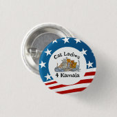 Cat Ladys Design Button (Vorne & Hinten)