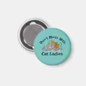 Cat Ladys Design Magnet (Vorderseite/Rückseite)