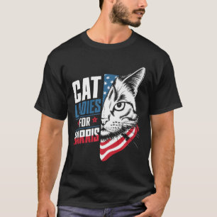 Cat Ladys for Harris President Kamala Harris 2024 T-Shirt