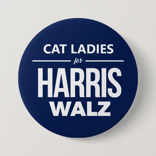 Cat Ladys for Harris Walz Button (Vorderseite)