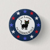 Cat Ladys for Harris/Walz Design Button (Vorderseite)