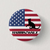 Cat Ladys for Harris/Walz Design Button (Vorderseite)