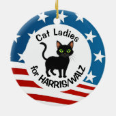 Cat Ladys for Harris/Walz Design Keramik Ornament (Hinten)