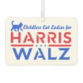 Cat Ladys for Harris Walz - Wir gehen nicht zurück Autolufterfrischer (Rückseite)