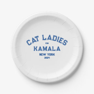 Cat Ladys for Kamala 2024 Custom Staat Party Pappteller
