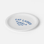 Cat Ladys for Kamala 2024 Custom Staat Party Pappteller (Schrägansicht)