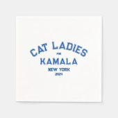 Cat Ladys for Kamala 2024 Custom Staat Party Serviette (Vorderseite)