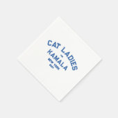 Cat Ladys for Kamala 2024 Custom Staat Party Serviette (Ecke)