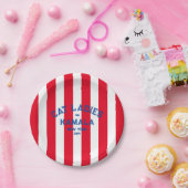Cat Ladys for Kamala 2024 Custom Staat Red Stripe Pappteller (Party)