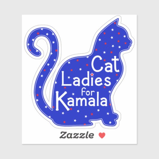 Cat Ladys for Kamala 2024 Präsidentschaftswahl Aufkleber (Blatt)