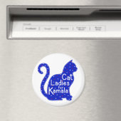 Cat Ladys for Kamala 2024 Präsidentschaftswahl Magnet (In Situ (Geschirrspüler))