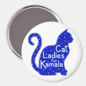 Cat Ladys for Kamala 2024 Präsidentschaftswahl Magnet (Vorderseite/Rückseite)