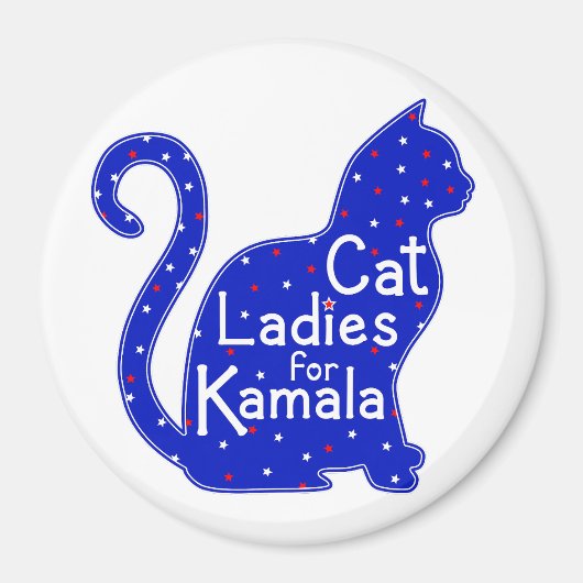 Cat Ladys for Kamala 2024 Präsidentschaftswahl Magnet (Vorne)