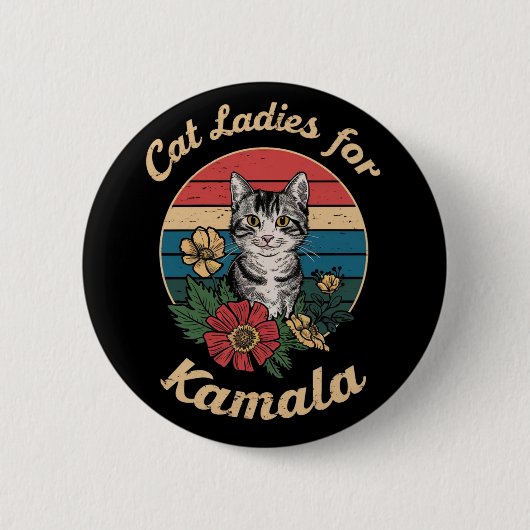 Cat Ladys for Kamala (4) Button (Vorderseite)