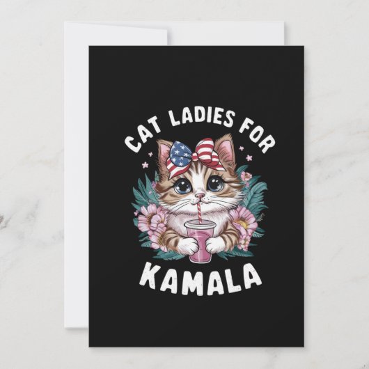 Cat Ladys for Kamala (9) Dankeskarte (Vorderseite)