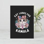 Cat Ladys for Kamala (9) Dankeskarte (Stehend Vorderseite)