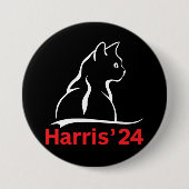 Cat Ladys for Kamala Cat 2024 Präsident Kamala Button (Vorderseite)