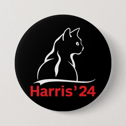 Cat Ladys for Kamala Cat 2024 Präsident Kamala Button (Vorderseite)