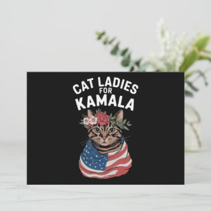 Cat Ladys for Kamala Cat Lady Harris Election Einladung