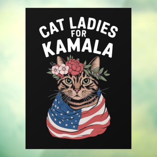 Cat Ladys for Kamala Cat Lady Harris Election Fensteraufkleber (Blatt 3)