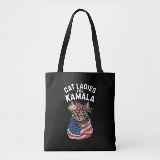 Cat Ladys for Kamala Cat Lady Harris Election Tasche (Vorderseite)